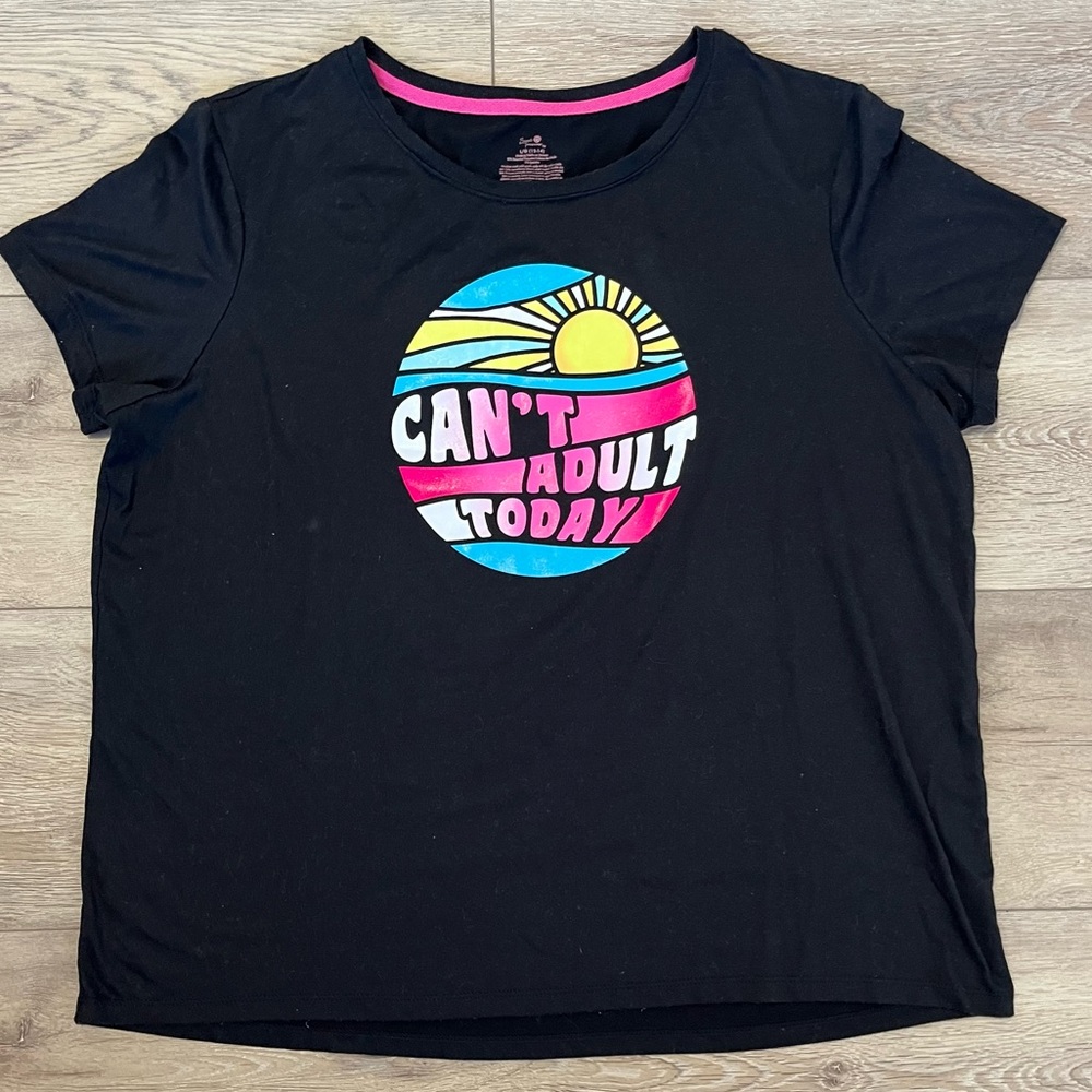 NWOT Sweet Treasures Can’t Adult Today T-shirt L